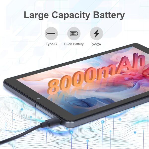 ⁦جهاز لوحي C Idea CM925 – شاشة 9 بوصة IPS، 8 جيجابايت رام، 256 جيجابايت تخزين، كاميرا 5+8 ميجابكسل، دعم 4G و5G WiFi، GPS، بطارية 8000 مللي أمبير – أندرويد 12 - وردي⁩ - الصورة ⁦4⁩