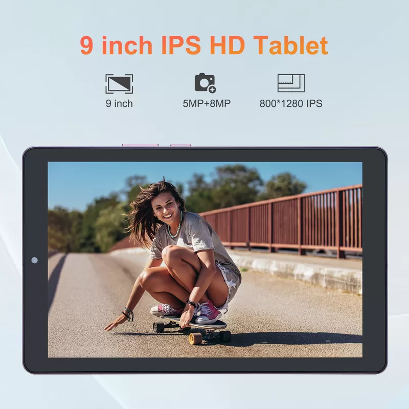 ⁦جهاز لوحي C Idea CM915 – شاشة 9 بوصة، أندرويد 13، 8 جيجابايت رام، 512 جيجابايت تخزين، كاميرا 5+8 ميجابكسل، دعم شريحة SIM، WiFi، اللون الأحمر⁩ - الصورة ⁦5⁩