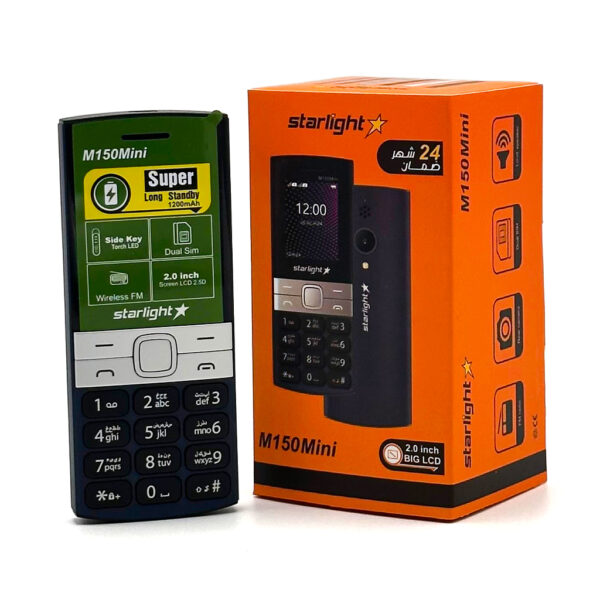 هاتف Starlight M150 Mini – شاشة 2.0″ + أذان مبرمج + كشاف جانبي قوي + بطارية 1200mAh