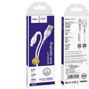 كابل HOCO X37 Cool Power – شحن سريع 2.4A + نقل بيانات + طول 1 متر + USB إلى Micro-USB