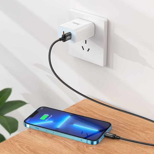 ⁦كابل HOCO X89 USB to Lightning – شحن سريع 2.4A⁩ - الصورة ⁦2⁩