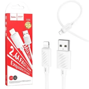 كابل Hoco X88 – شحن سريع 2.4A – USB إلى Lightning بطول 1 متر